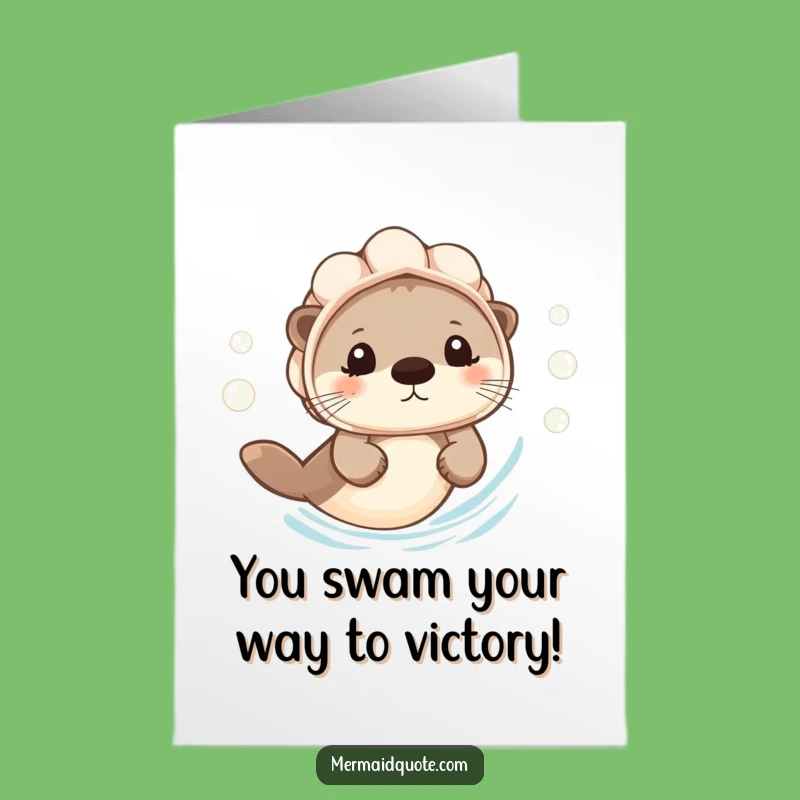 Free Printable Congrats Card: Otter Explorer Funny Downloadable Gift