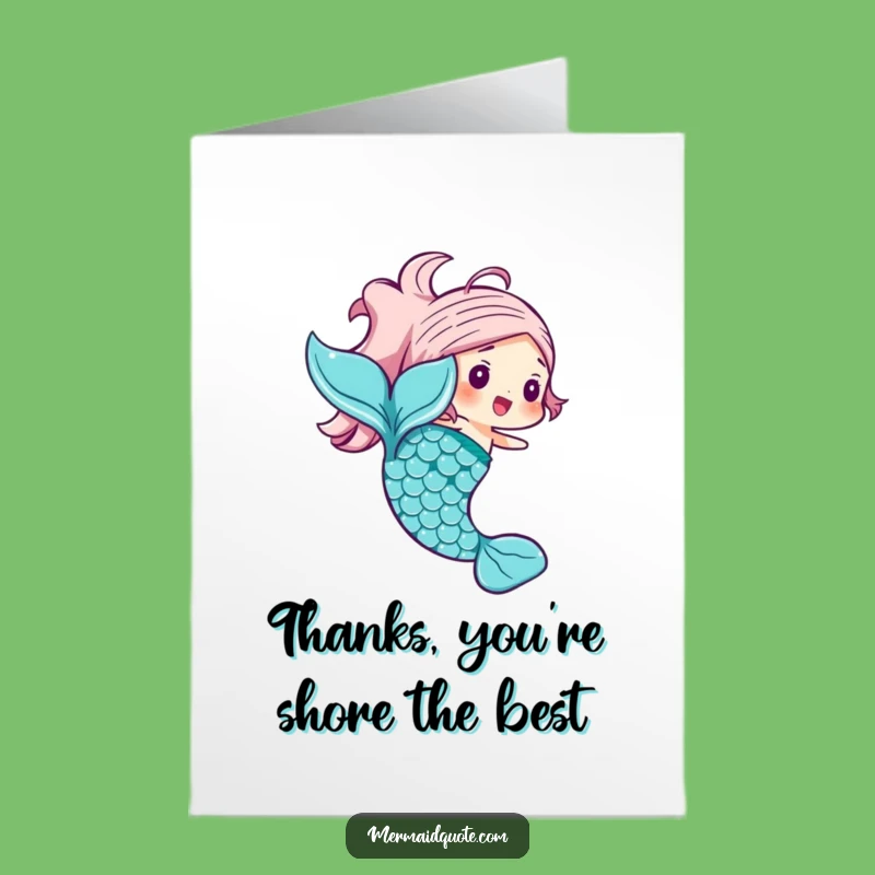 Free Printable Mermaid Tail Thank You Card: Shimmering Scales for a Magical Downloadable Gift