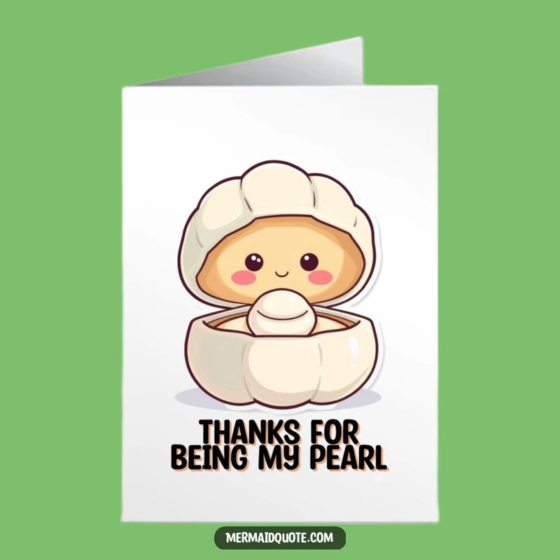 Free Printable Thank You Card: Clam & Pearl - Funny Downloadable Gift