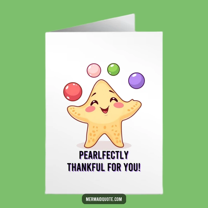 Free Printable Starfish Thank You Card - Grateful Juggler Download
