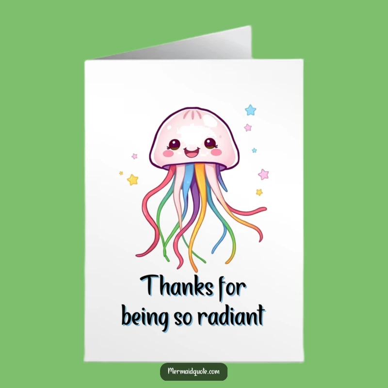 Charming Free Printable Thank You Card: Jellyfish Floats with Ribbon Gratitude!