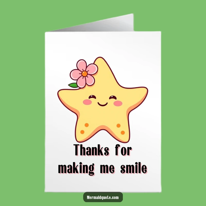 Free Printable Thank You Card: Starfish Thanks Dance! Funny Downloadable Appreciation