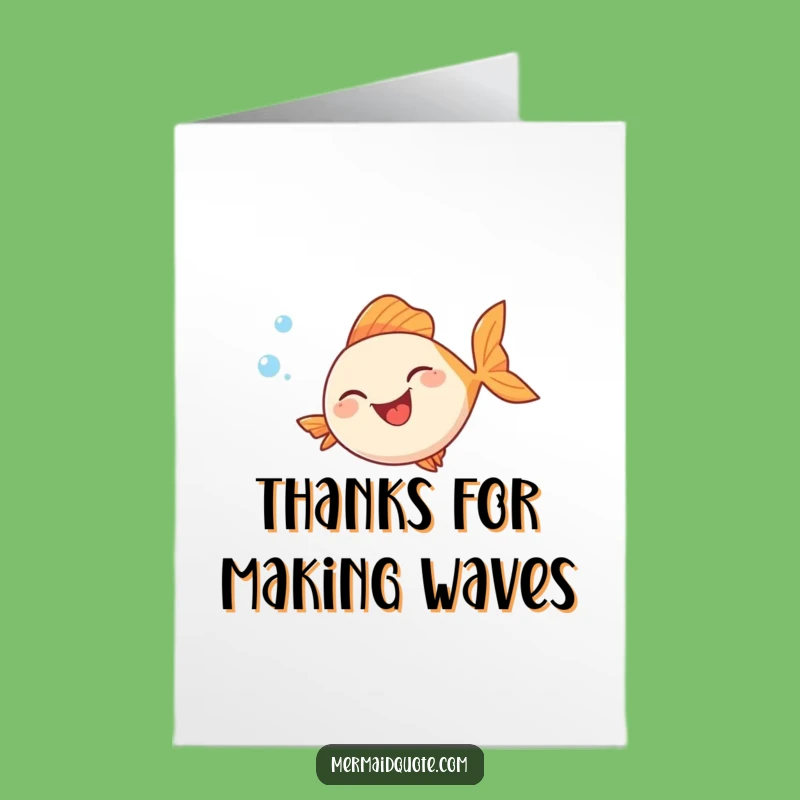 Free Printable Thank You Card: Laughing Fish - Bubbling with Gratitude!