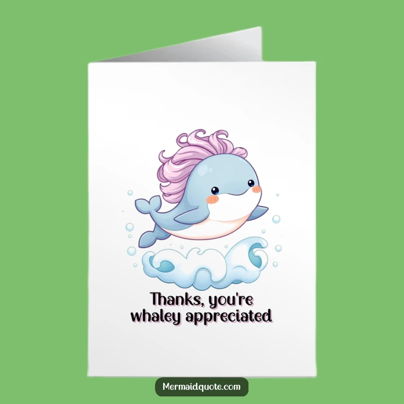 Free Printable Whale Thank You Card: Joyful Leap for Grateful Downloadable Notes