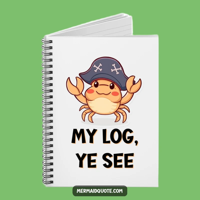 Funny Crab Pirate Notebook: Chart Your Course With Humorous Notes!