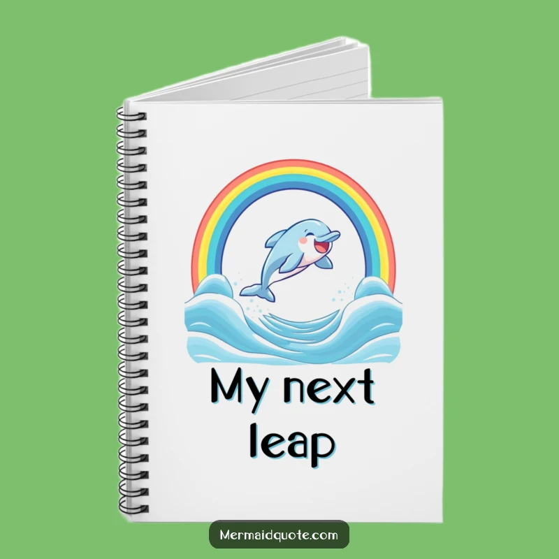 Funny Dolphin Rainbow Notebook: Jot Down Ideas with Ocean Laughter