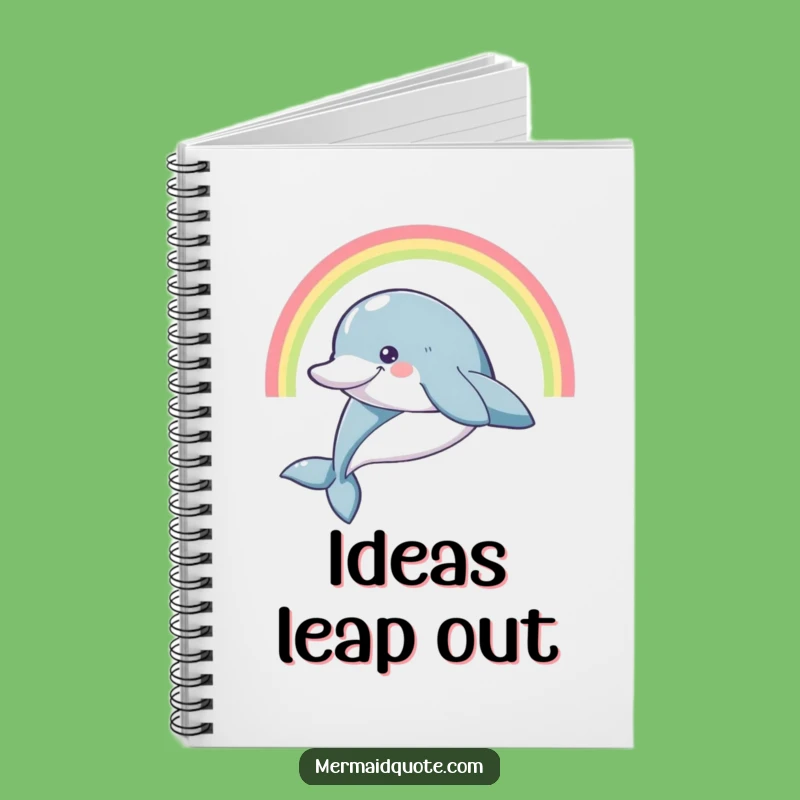 Funny Dolphin Rainbow Notebook: Leaping Joy, Great Funny Gift Idea