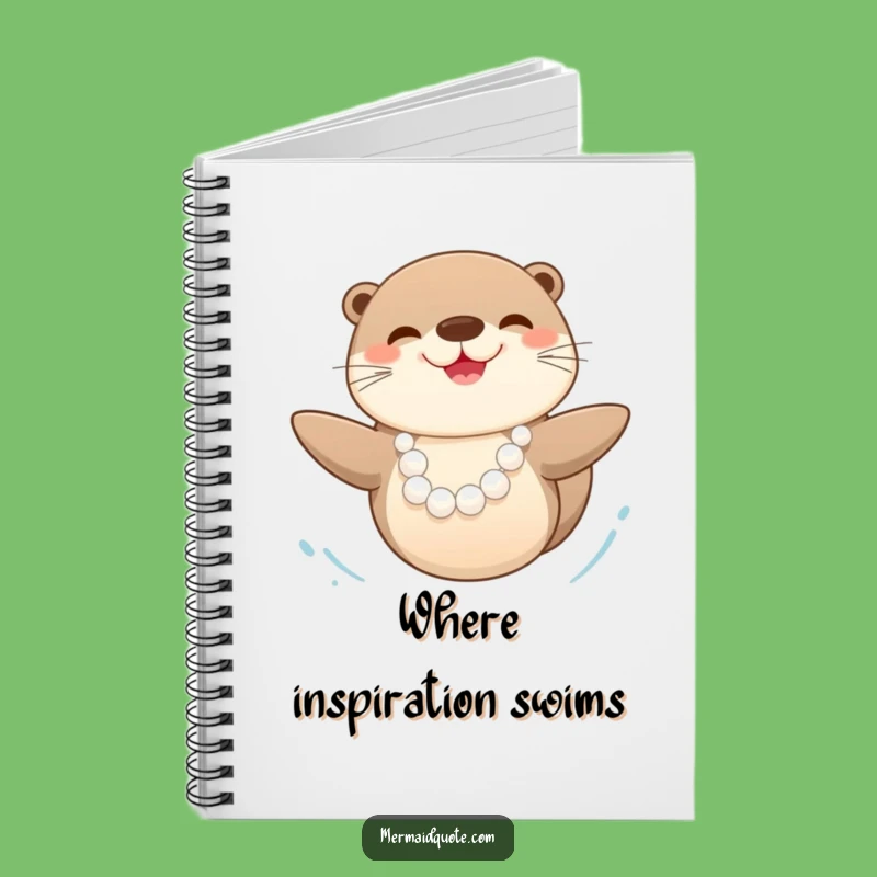 Funny Happy Sea Otter Pearl Notebook: Jot Down Joyful Thoughts