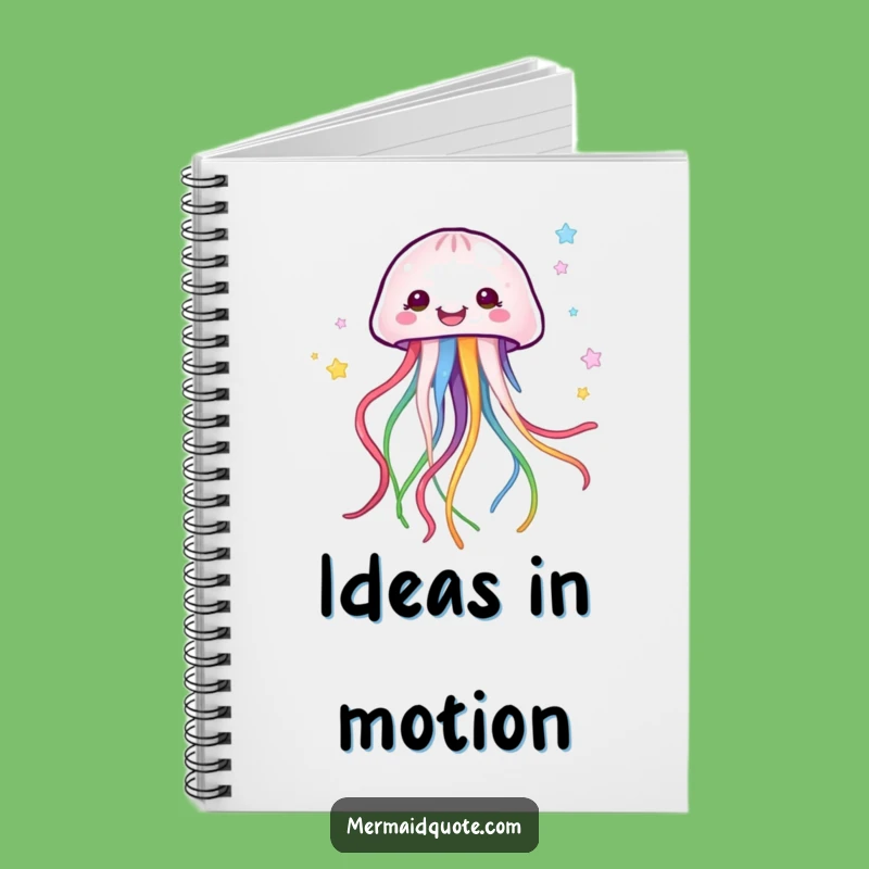 Funny Jellyfish Notebook - Colorful Ribbons Journaling, Creative Funny Gift for Notes