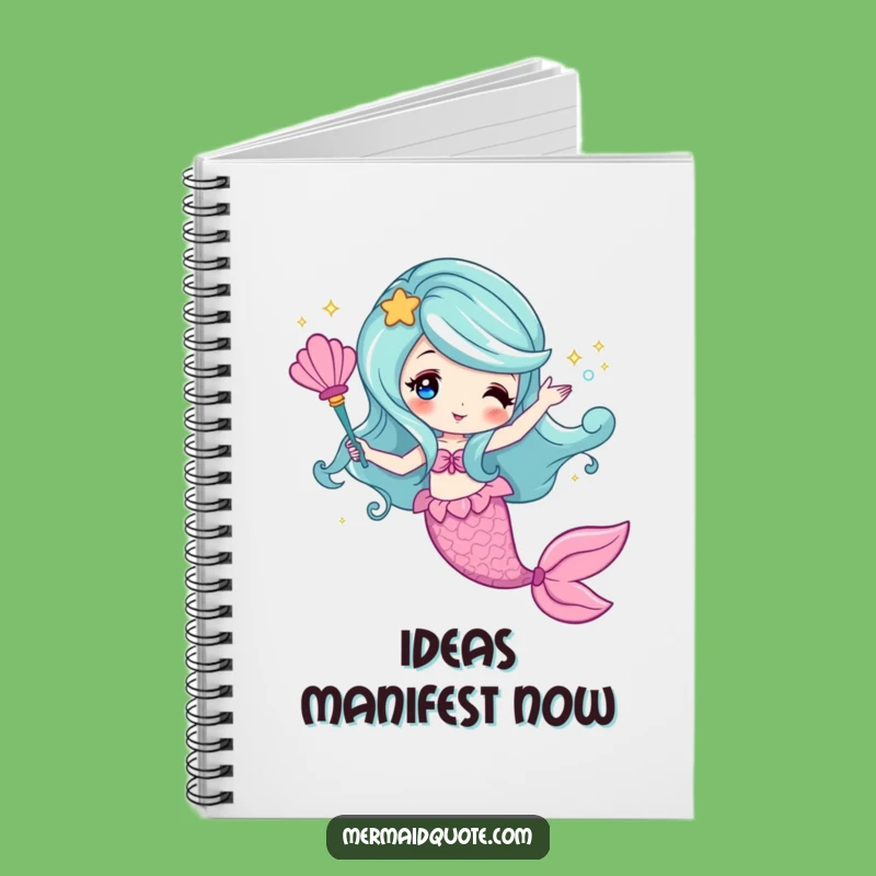 Funny Mermaid Magic Wand Notebook - Enchanting Journal for Ideas Gift