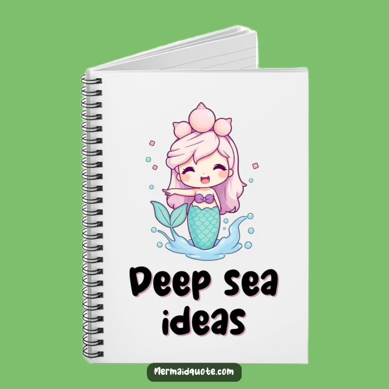 Funny Mermaid Splashing Water Notebook: Jot Down Ocean Dreams!