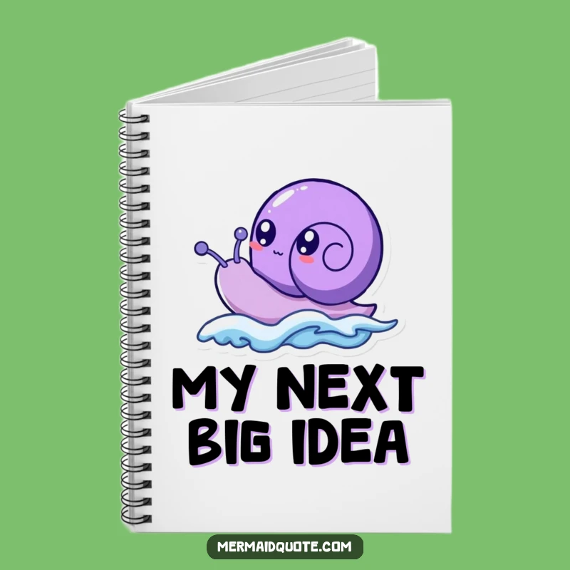 Funny Purple Sea Snail Notebook - Bubbly Eyes Journal, Creative Funny Gift