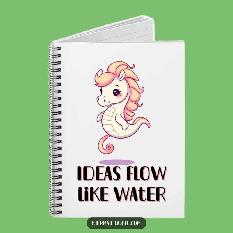 Funny Seahorse Notebook: Galloping Swirling Mane Journal for Ideas