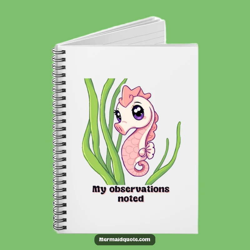 Funny Seahorse Notebook: Jot Down Curious Thoughts With Ocean Humor!