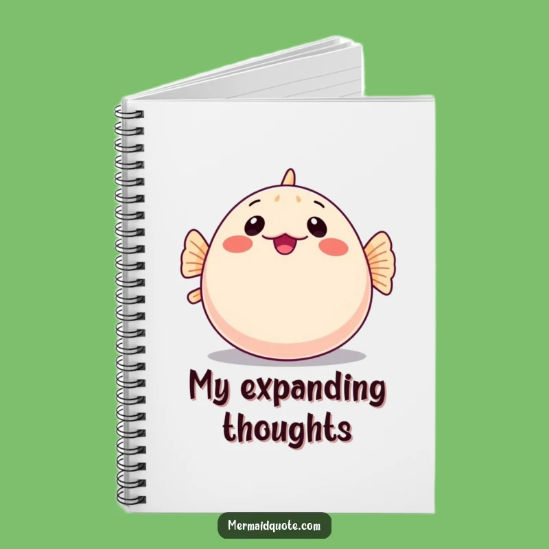 Funny Shy Pufferfish Notebook: Jot Down Ideas with Comical Charm