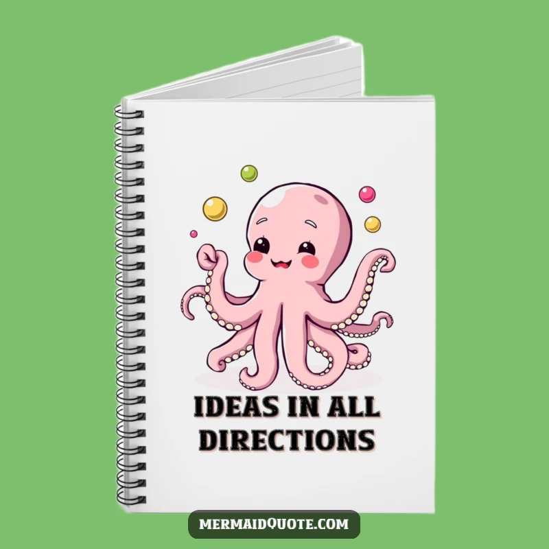 Funny Octopus Pearl Juggling Notebook - Jot Down Ideas with Humor!