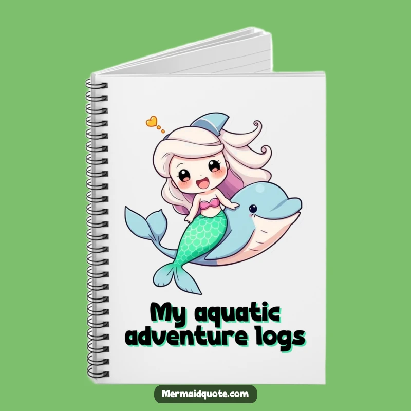 Funny Mermaid Dolphin Journal - Hilarious Gift for Creative Mermaid Lovers