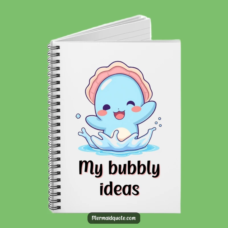 Funny Kawaii Blue Creature Notebook - Jot Down Splashy Ideas!