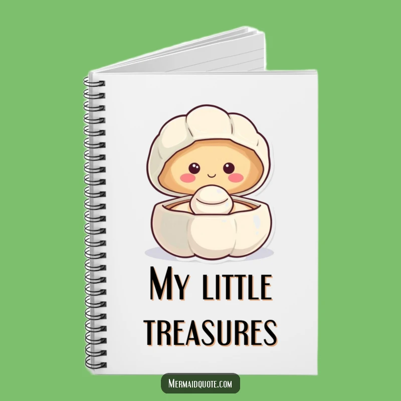 Funny Smiling Clam Pearl Notebook: Jot Down Happy Thoughts