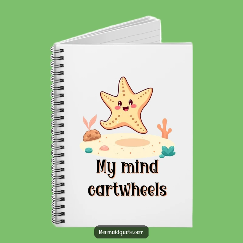 Funny Starfish Cartwheel Notebook: Ocean Notes, Great Funny Gift Idea