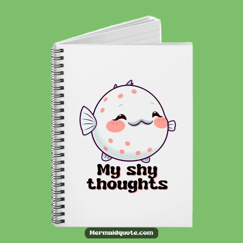 Funny Pufferfish Notebook: Jot Down Shy Thoughts, a Perfect Funny Gift!