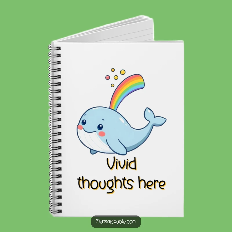 Funny Whale Notebook: Rainbow Spout Journal for Happy Thoughts