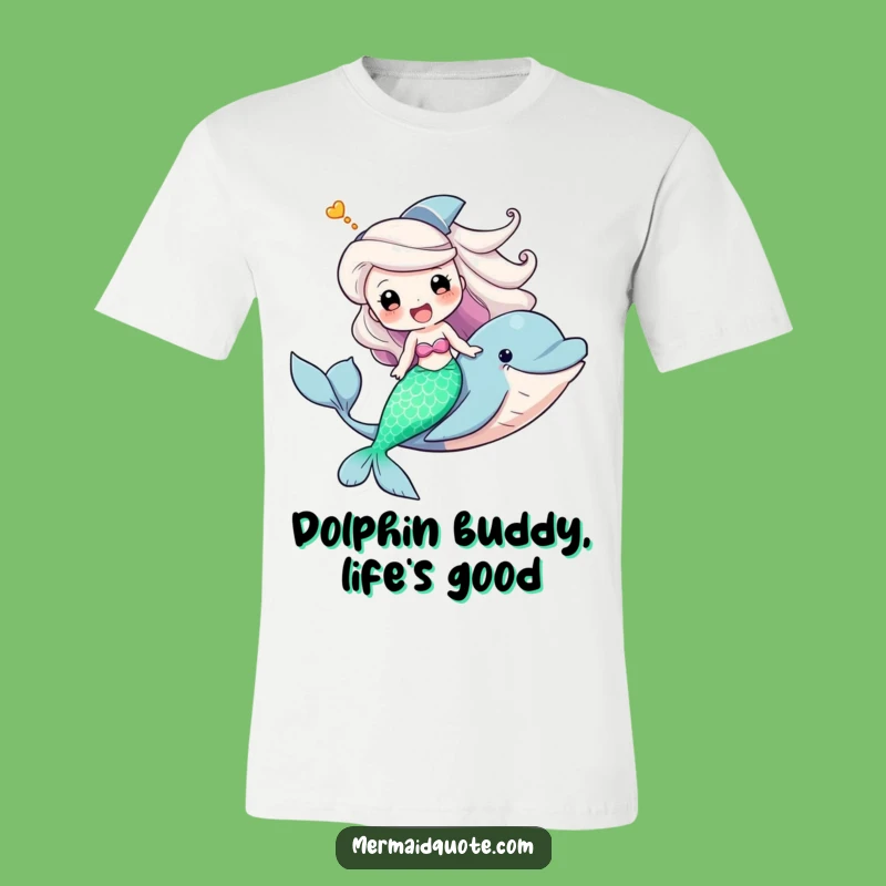 Funny Mermaid Dolphin Rider Tee - Hilarious Ocean Adventure T-Shirt Gift