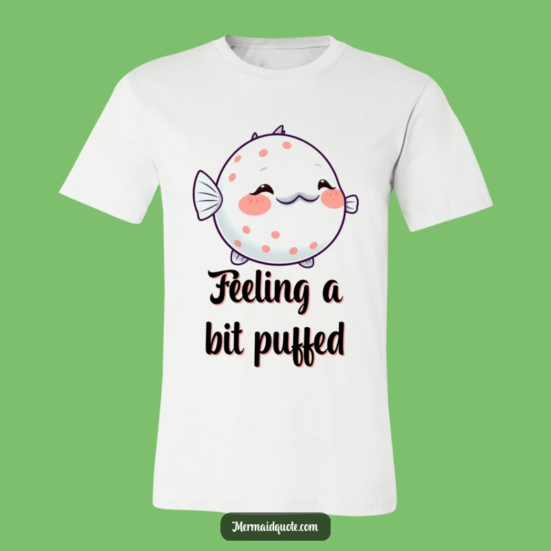Funny Pufferfish Blushing T-Shirt: Adorable Shy Tee, a Cute Funny Gift!