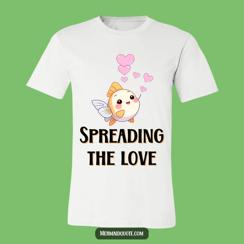 Funny Angelfish Heart Bubble T-Shirt - Cute & Whimsical Underwater Friendship Design