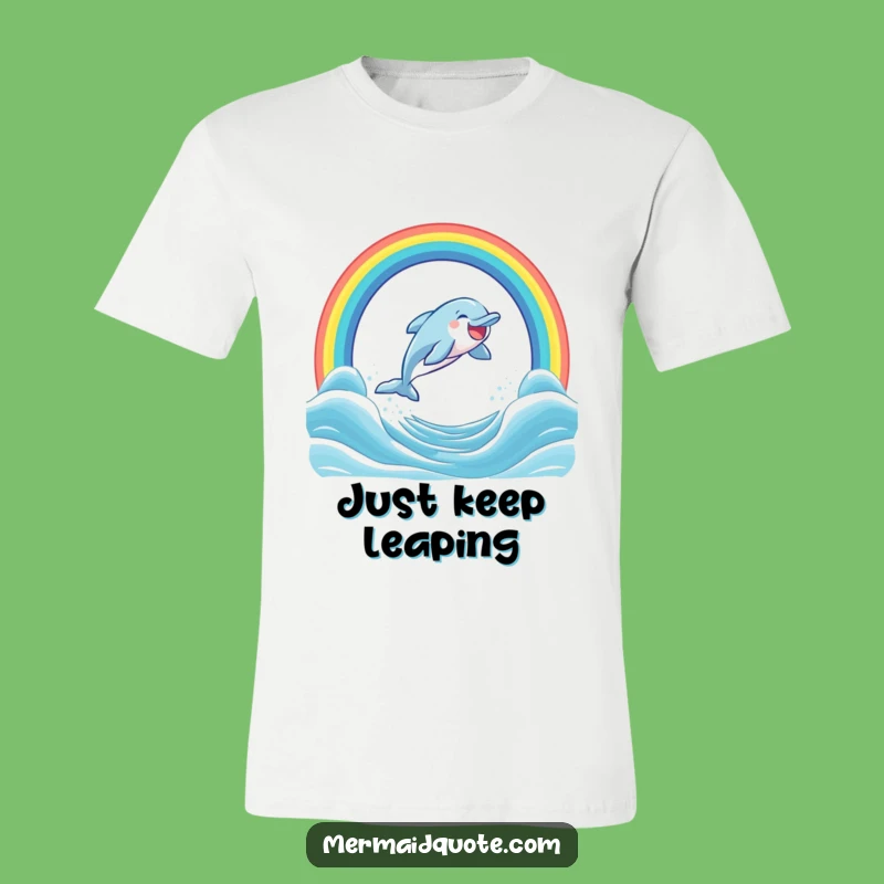 Funny Dolphin Rainbow T-Shirt: Wear the Joy of a Laughing Ocean Leap