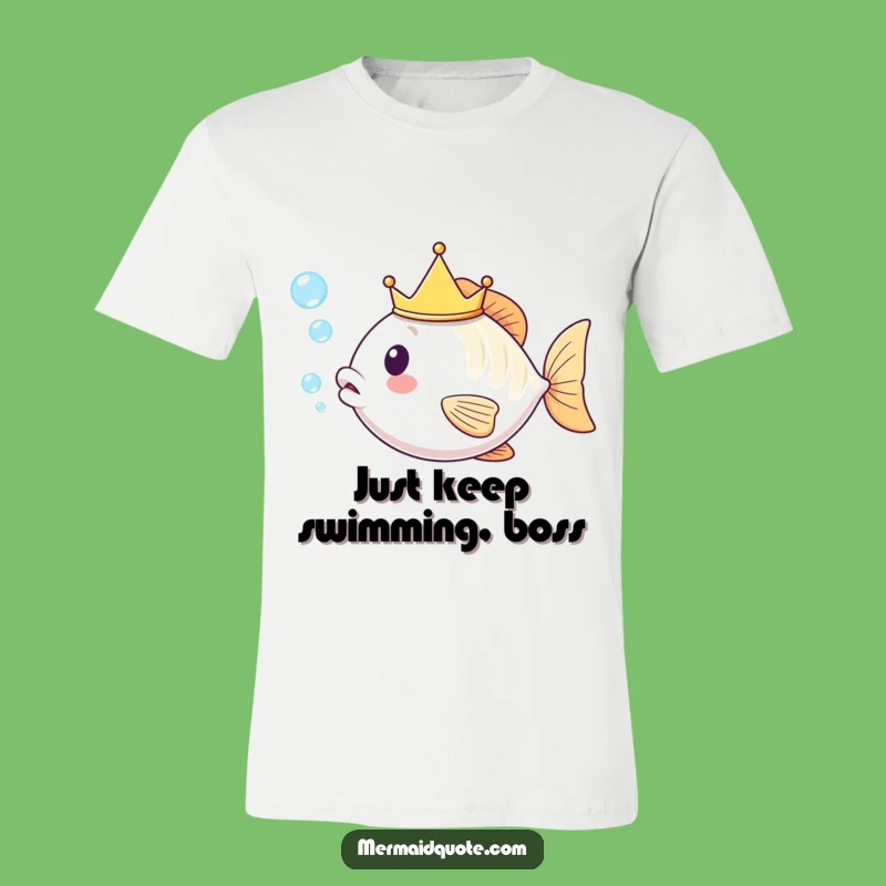Funny Kawaii Fish Crown T-Shirt: Wear Your Royal Aquatic Charm