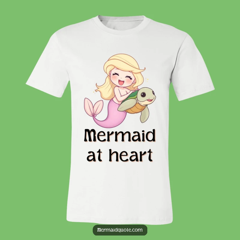 Funny Mermaid T-Shirt - Tickling Turtle Ocean Tee