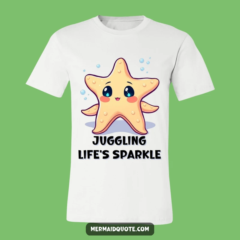 Funny Starfish Juggling T-Shirt: Pearl Performance, A Captivating Funny Gift