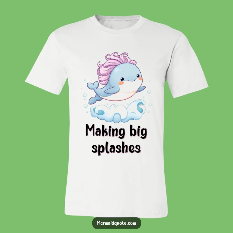 Joyful Baby Whale Leap T-Shirt: Funny Water Adventure Tee for Ocean Enthusiasts