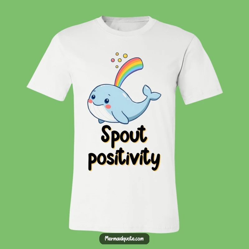 Funny Whale Rainbow Tee: Spouting T-Shirt for Joyful Souls