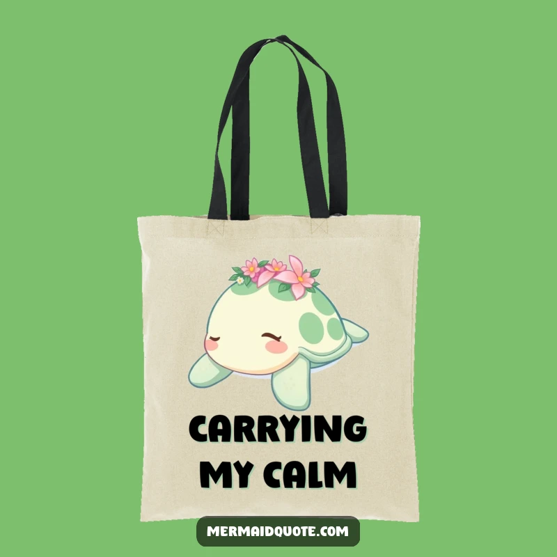 Funny Sleepy Turtle Tote - Chic & Relaxed Carry-All Gift!