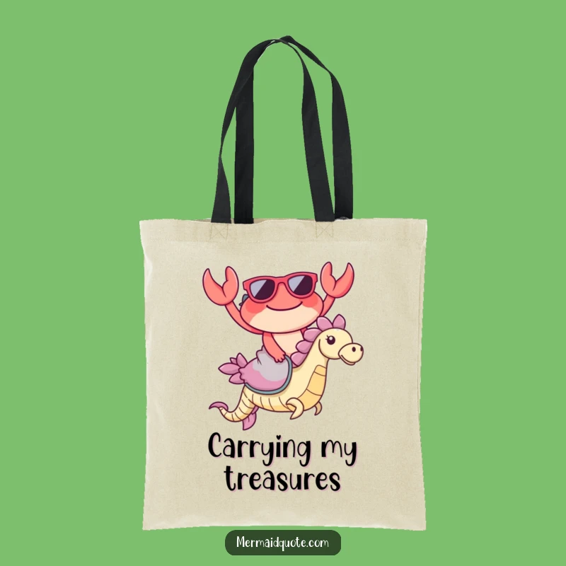 Funny Crab Tote Bag: Hilarious Beach Day Accessory, a Chic Funny Gift!
