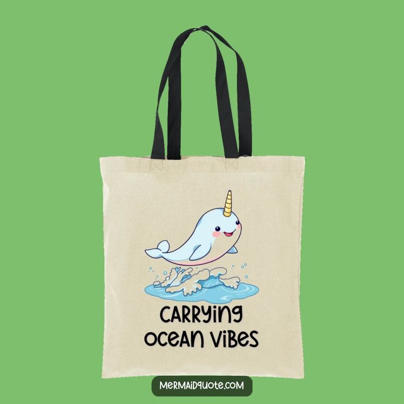 Funny Kawaii Narwhal Tote Bag: Carry Your Magic, A Charming Funny Gift