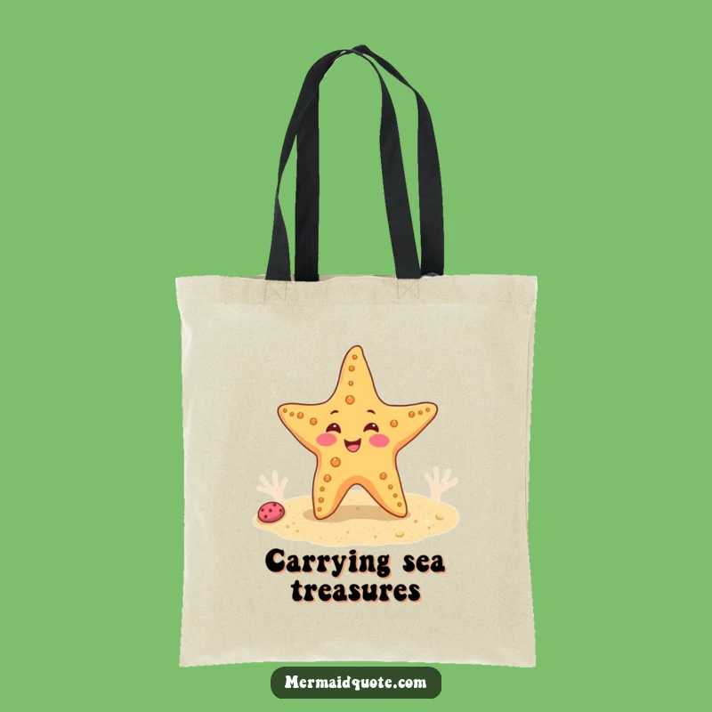 Funny Starfish Dance Tote Bag: Carry Your Ocean Humor Everywhere