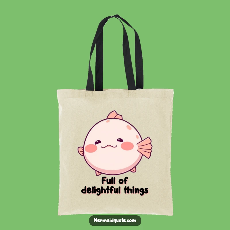 Funny Pufferfish Tote Bag: Carry Your Giggles With Ocean Humor!