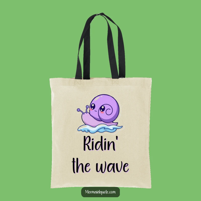 Funny Purple Sea Snail Tote Bag - Bubbly Eyes Beach Carry-all, Practical Funny Gift