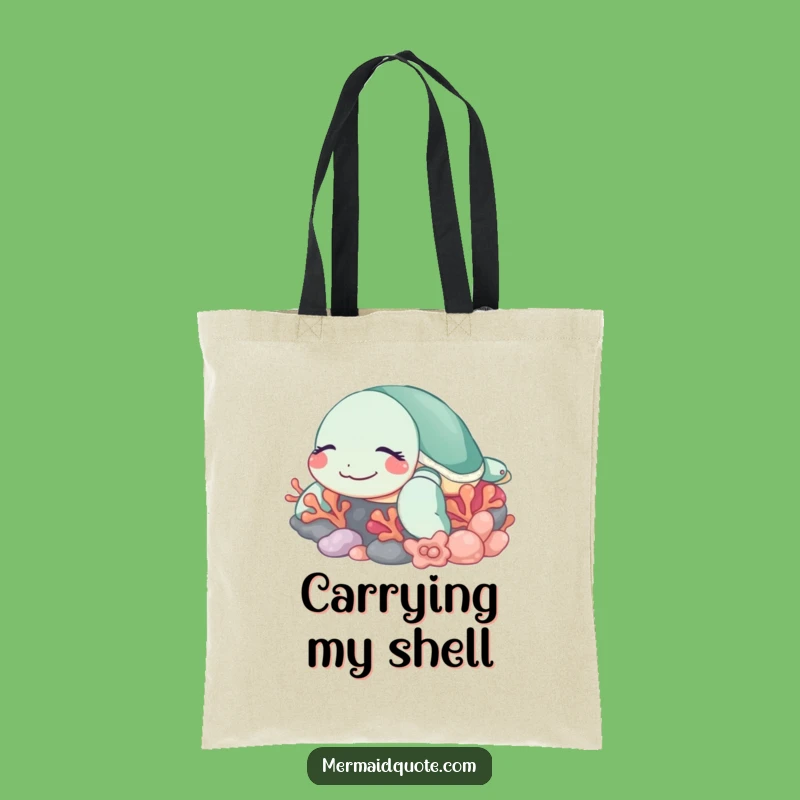 Funny Sleeping Turtle Market Tote - Relaxing Ocean Bag