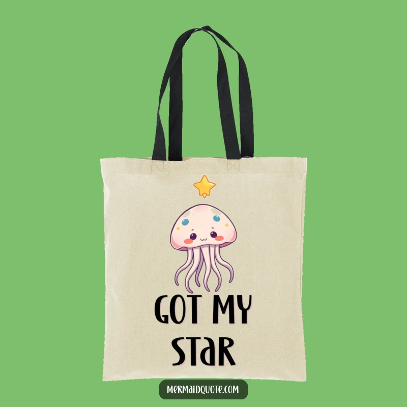Funny Jellyfish Star Reach Tote Bag: Whimsical and Practical Carry-All Gift