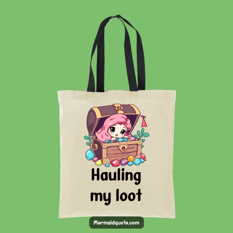 Funny Mermaid's Trove Tote Bag: Carry Your Secrets, a Fantastic Funny Gift!