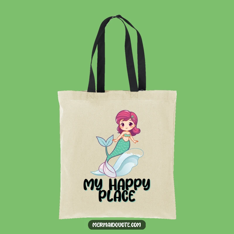Funny Mermaid Wave Rider Tote Bag - Stylish & Joyful Ocean Carryall Gift