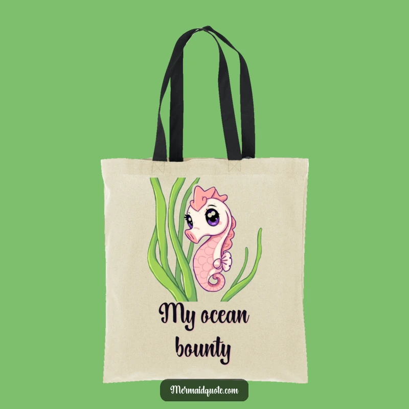 Funny Seahorse Tote Bag: Carry Your Curiosity With Ocean Humor!