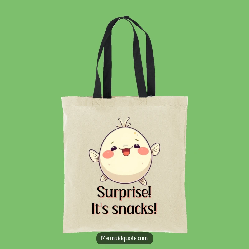 Funny Pufferfish Surprise Tote Bag - Spacious & Hilarious for Everyday Errands